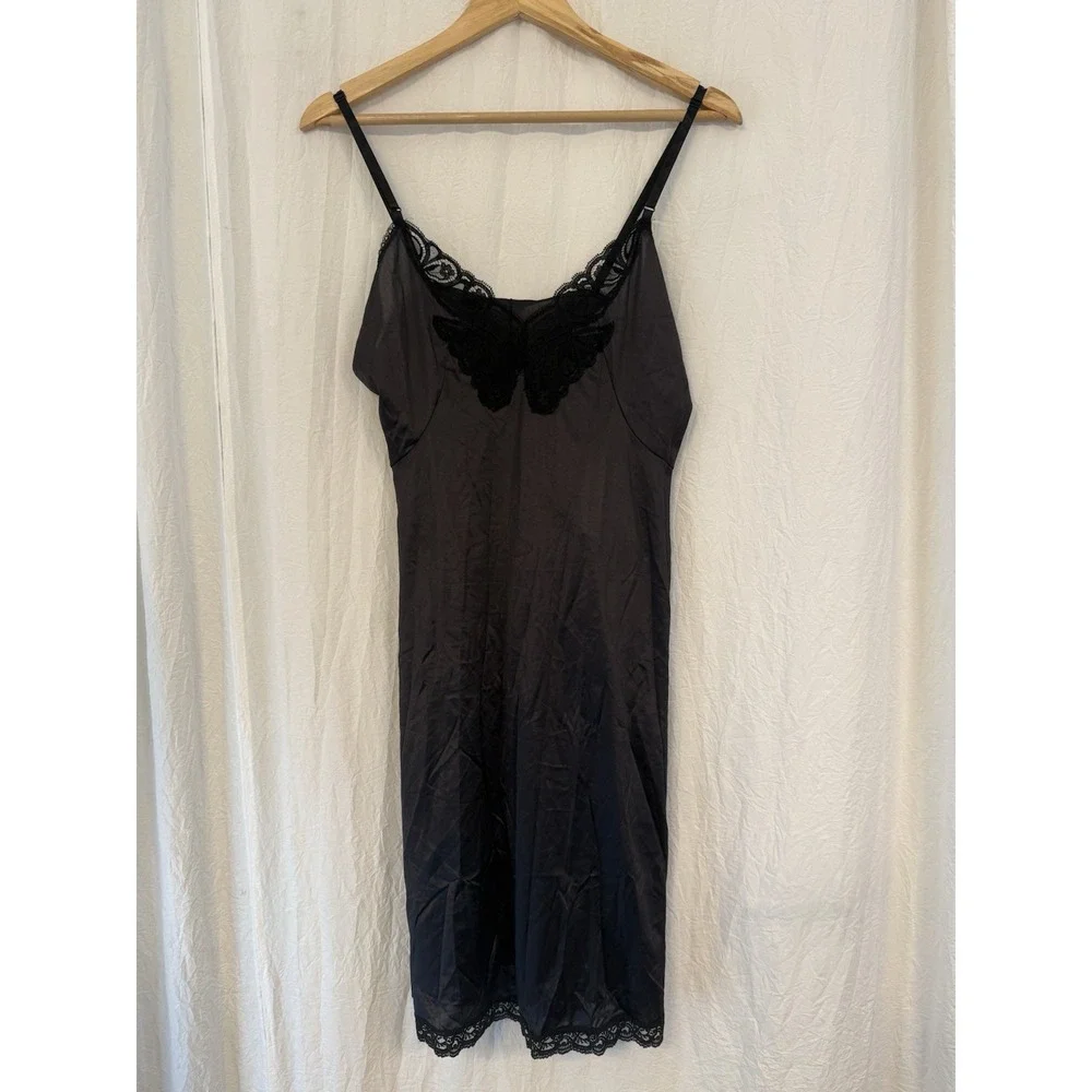 Rare NWT Vintage Lace Trim Babydoll Fairy Grunge Whimsigoth‎ Slip Dress 38 Large - Picture 7 of 13